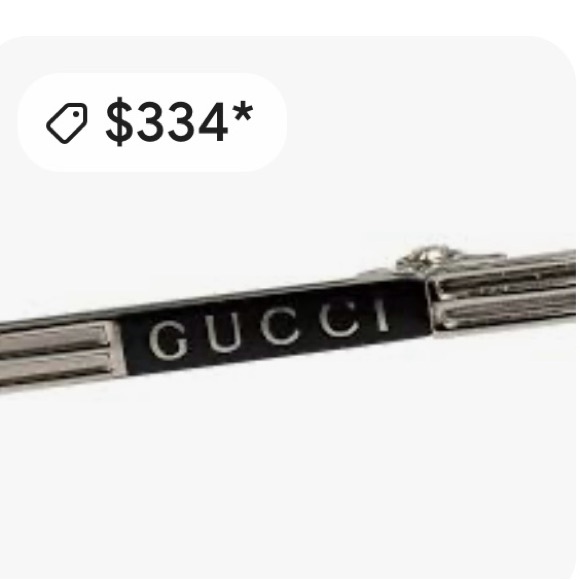 Vintage GUCCI SilverTie Clip - Polished Silver, Mint Condition - Picture 6 of 6